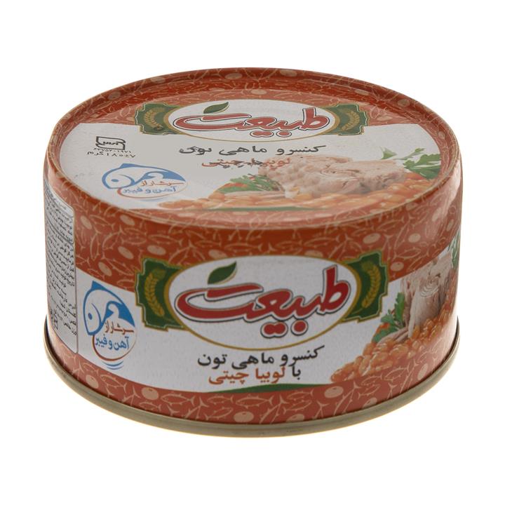 کنسرو ماهی تون با لوبیا چیتی طبیعت وزن 180 گرم Tabiat Tuna Fish with Baked Bean 180 gr